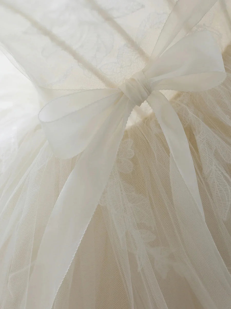 Light Champagne Ball Gown Tulle Sweetheart Long Prom Dress, Beautiful Formal Dress Sweet 16 Dress TP944