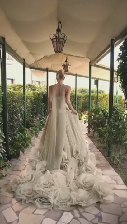 Gorgeous Sage Green 3D Flowers Strapless A-Line Floor-length Prom Dress Evening Dress TP4561